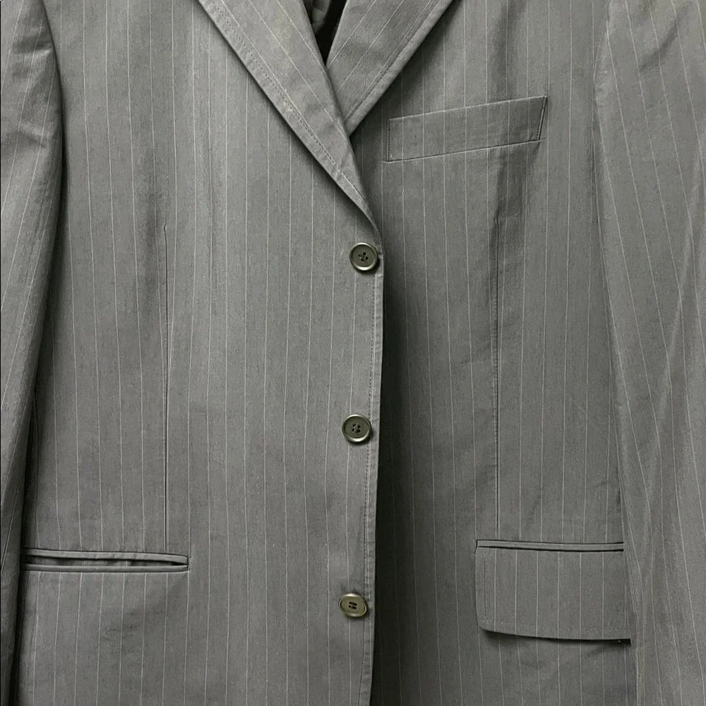 Faconnable Pin Stripe Silk/Cotton Sport Coat Size 47R/Large